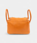 HMLindy 26 in Orange Shoulder Bag Clemence Leather with Gold Hardware