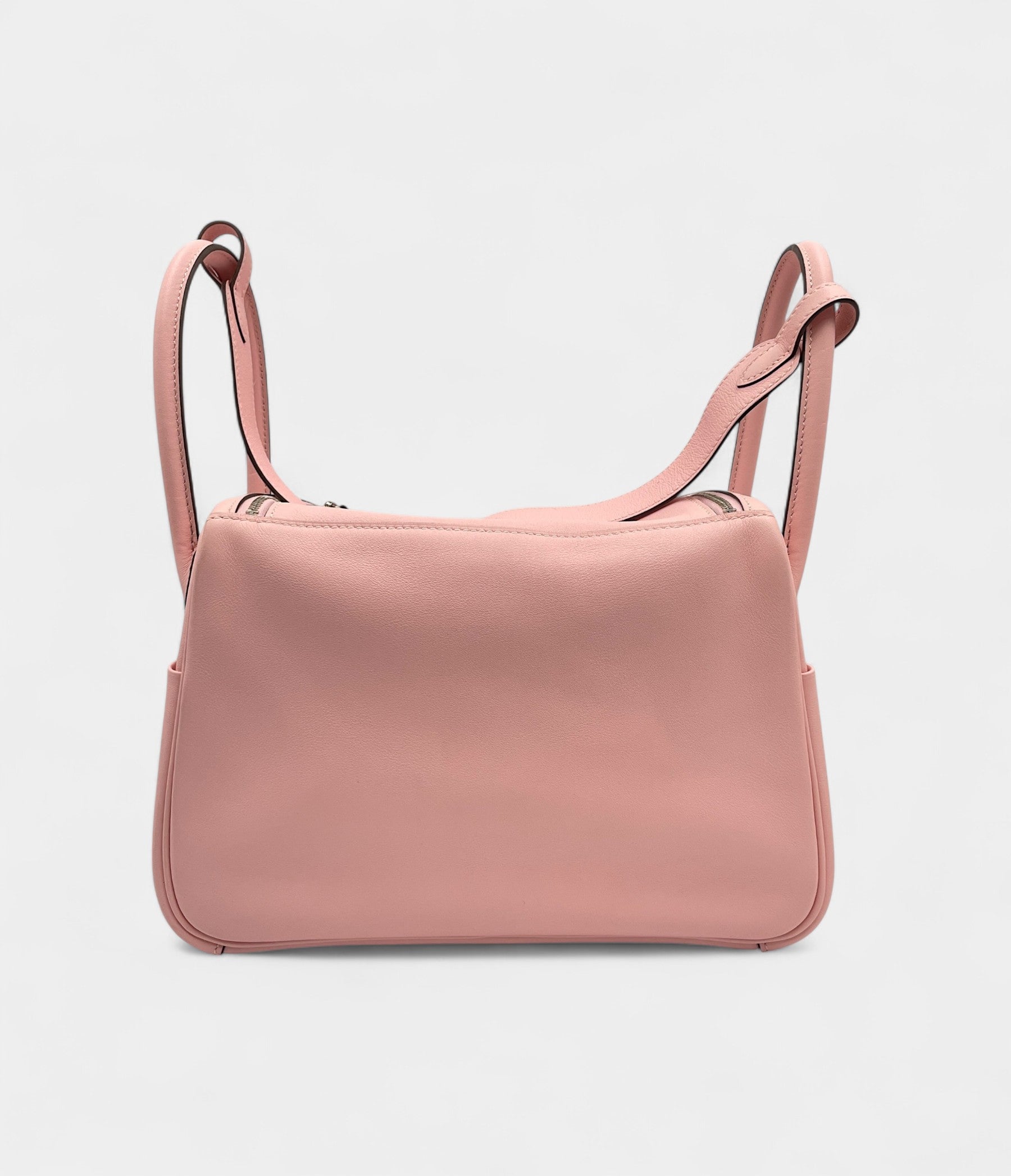 HMLindy 26 in Rose Sakura Swift Leather with Palladium Hardware