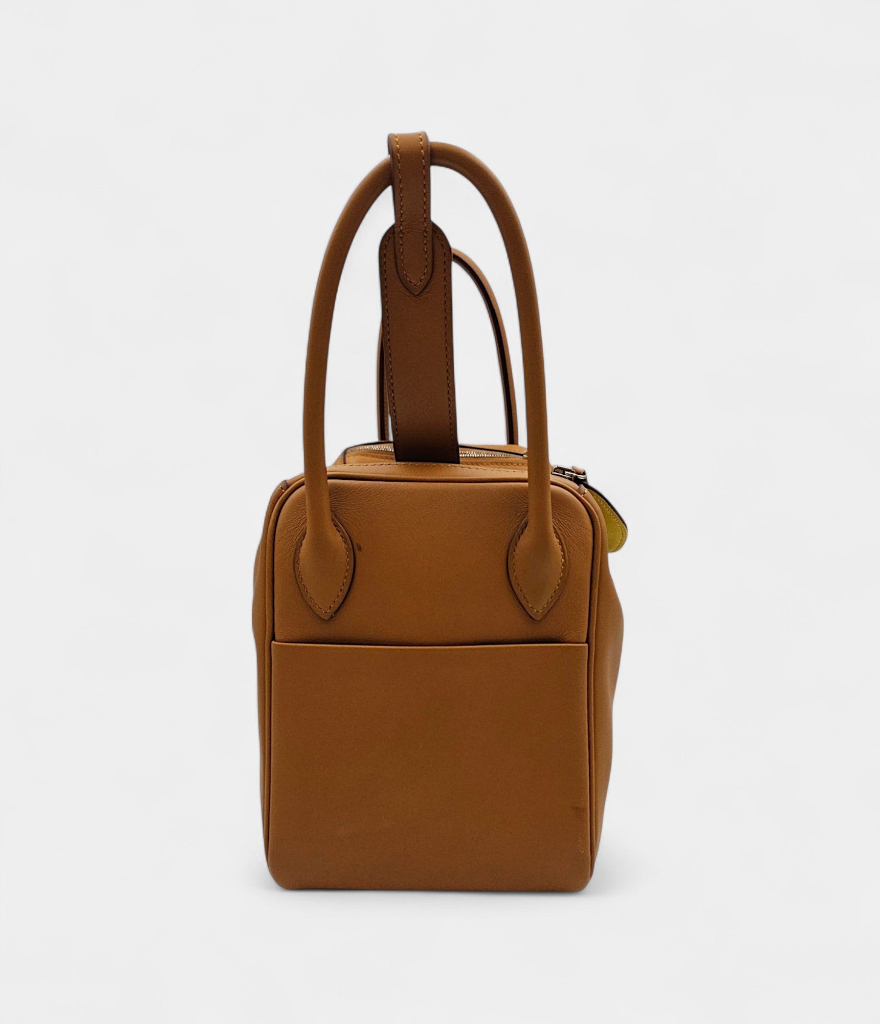 HMLindy 26 in Sesame and Lime Swift Leather with Gold Hardware