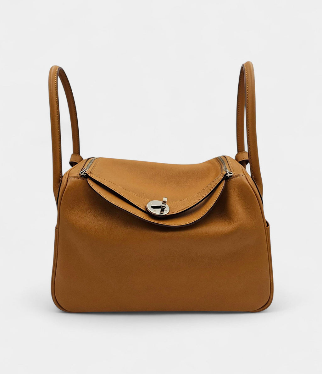 HMLindy 26 in Sesame and Lime Swift Leather with Gold Hardware