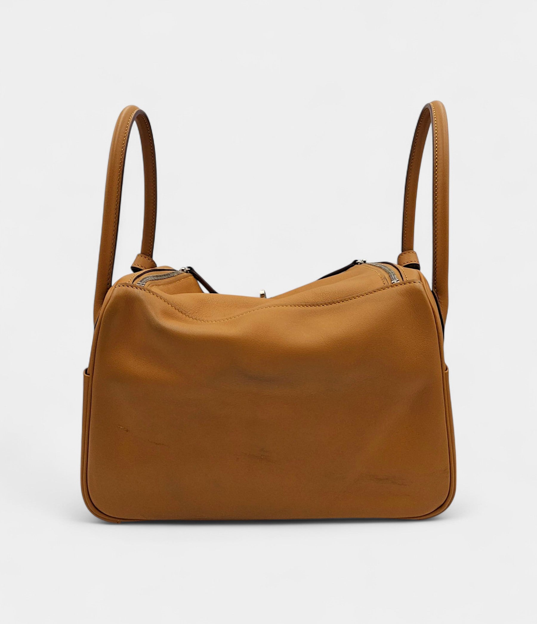 HMLindy 26 in Sesame and Lime Swift Leather with Gold Hardware
