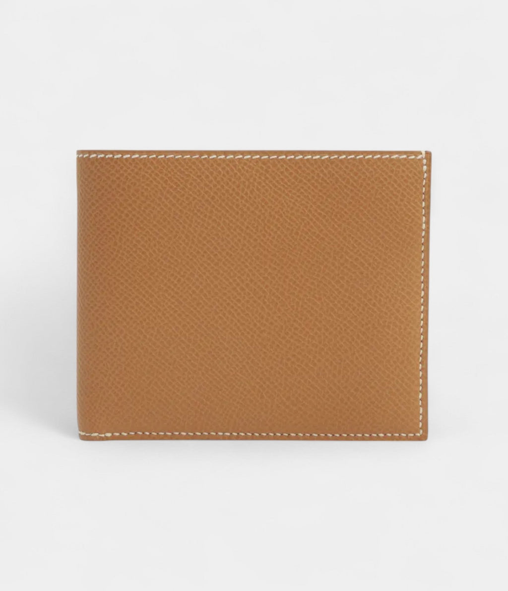 HMMC² Copernic Compact Wallet in Gold Epsom Calfskin Square