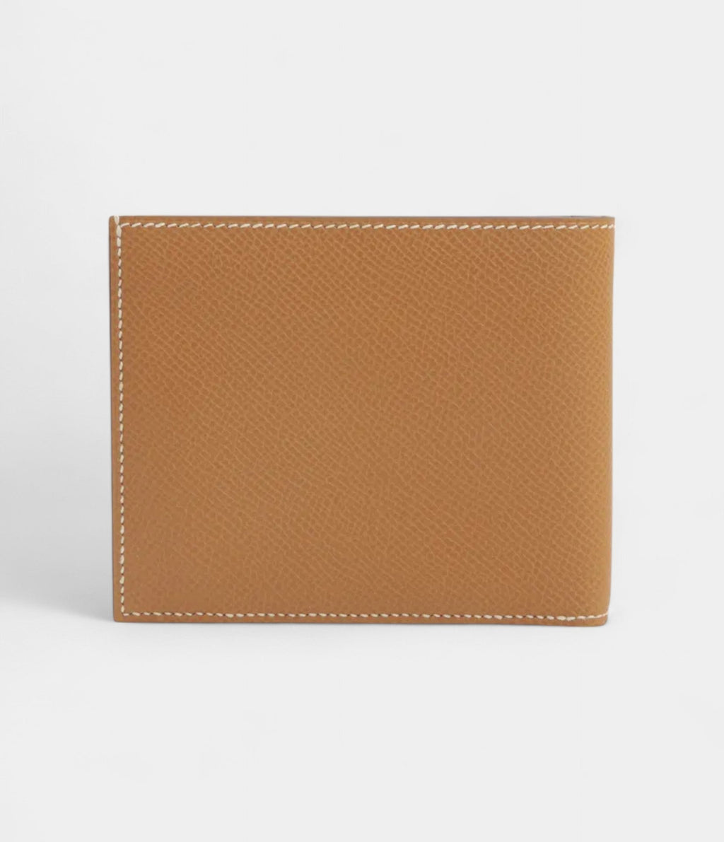 HMMC² Copernic Compact Wallet in Gold Epsom Calfskin Square