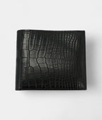 HMMC² Copernic Compact Wallet in Black Matte Alligator