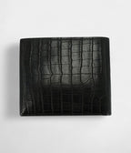 HMMC² Copernic Compact Wallet in Black Matte Alligator
