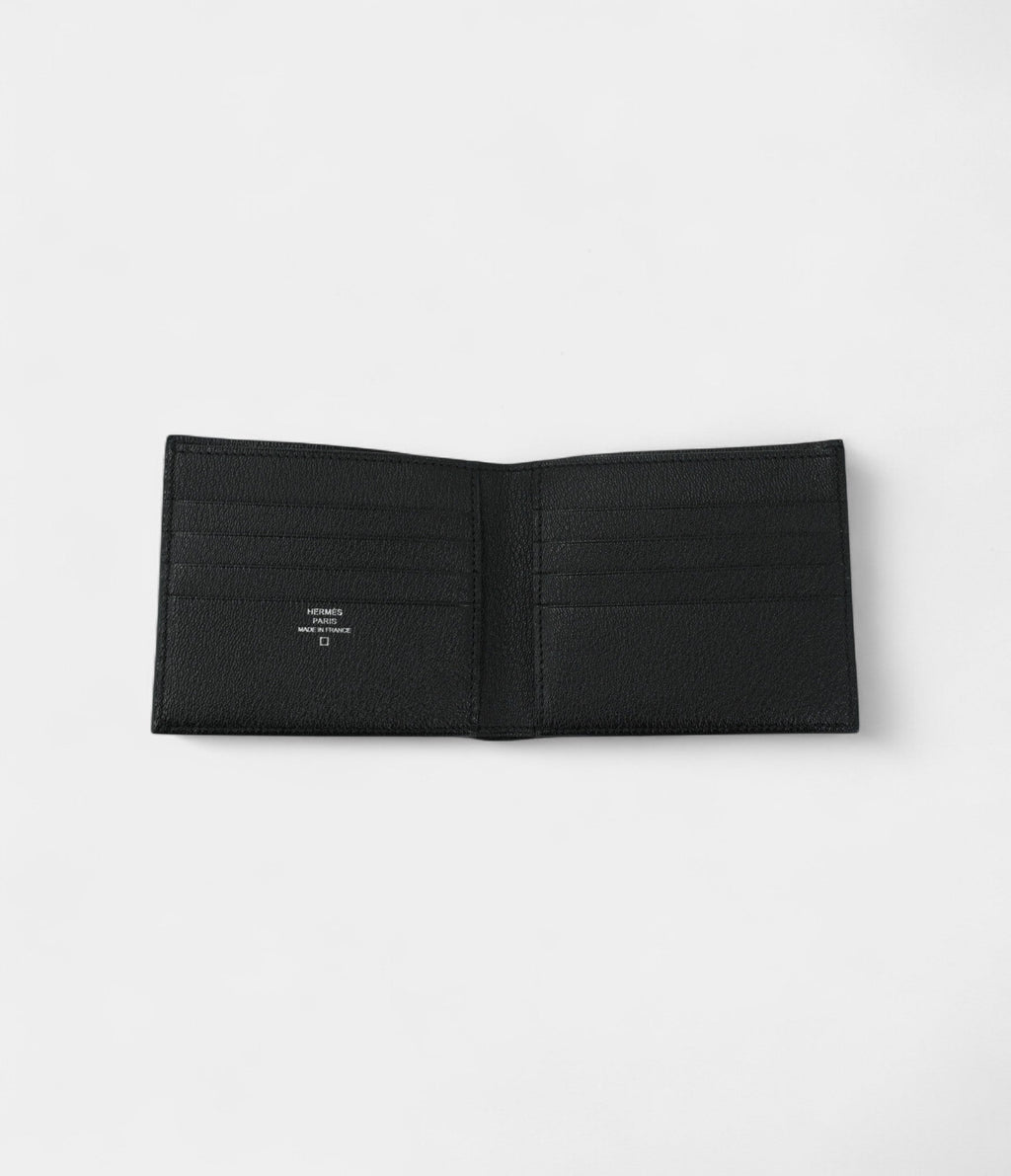 HMMC² Copernic Compact Wallet in Black Matte Alligator