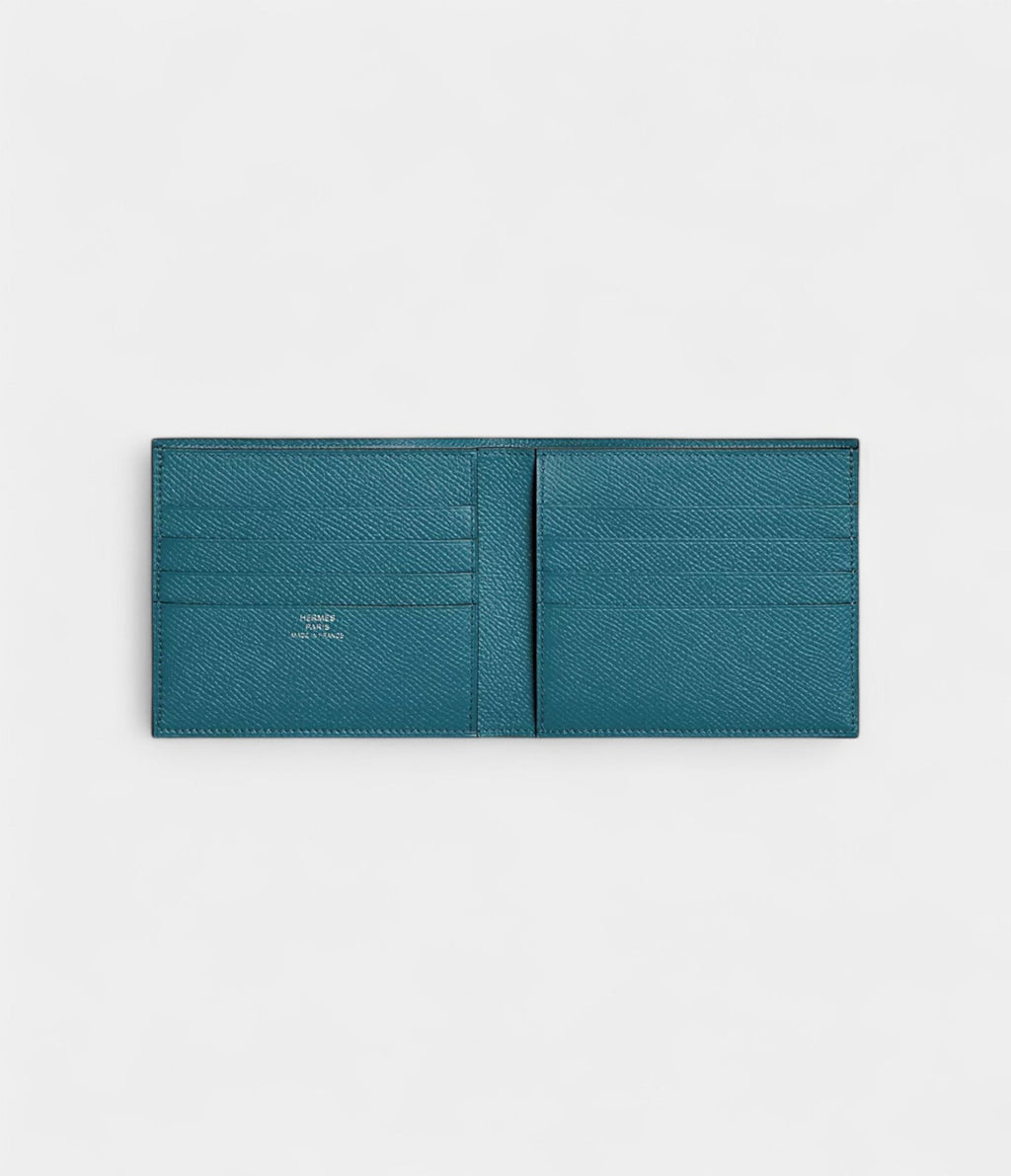 HMMC² Copernic Compact Wallet in Blue Epsom Calfskin