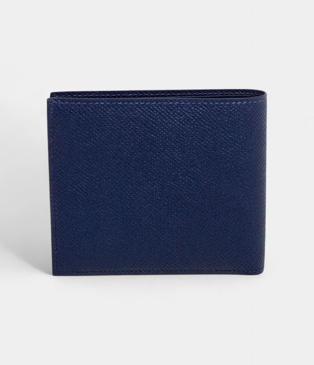 HMMC² Copernic Compact Wallet in Blue Nuit Epsom Leather