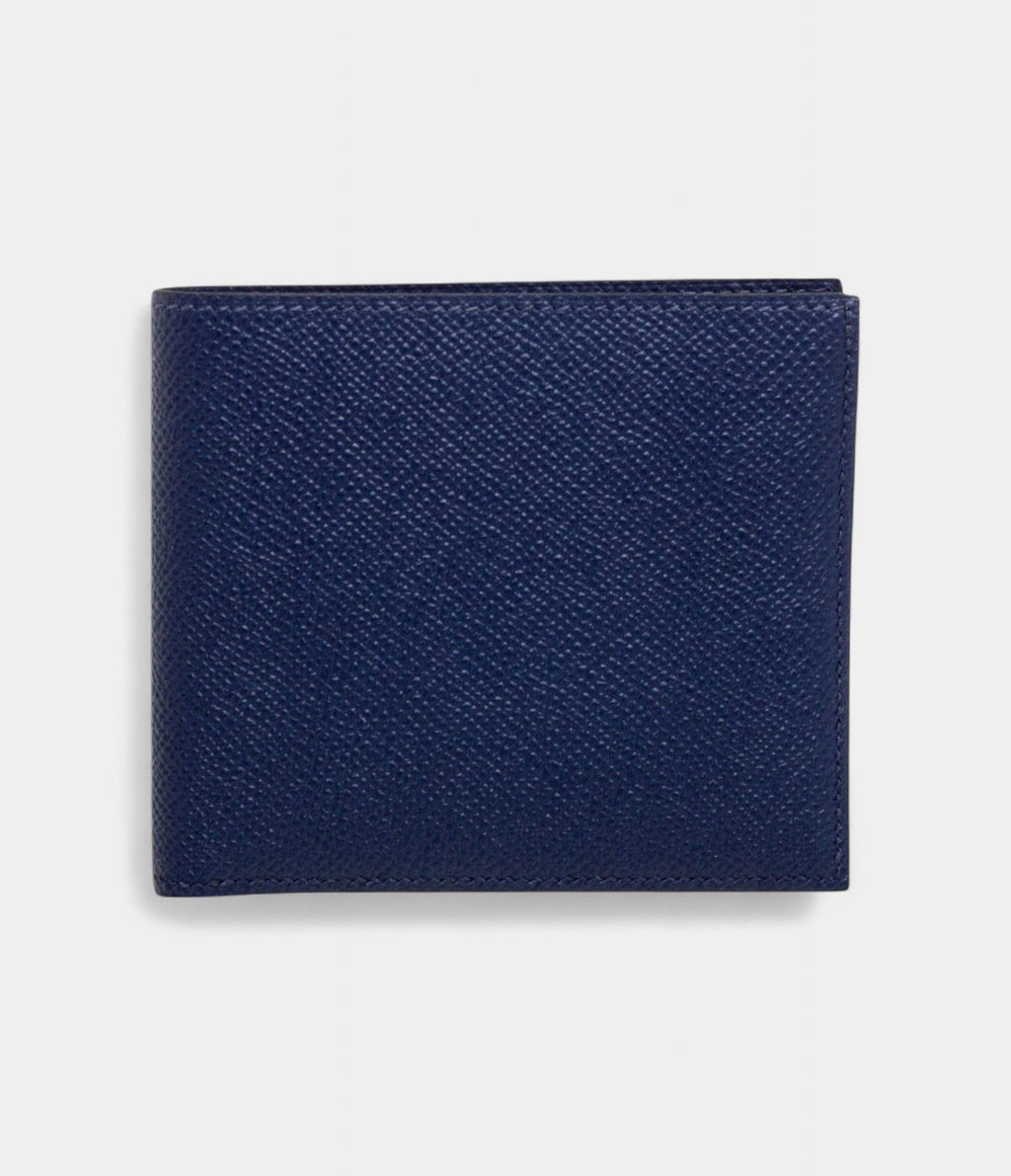 HMMC² Copernic Compact Wallet in Blue Nuit Epsom Leather