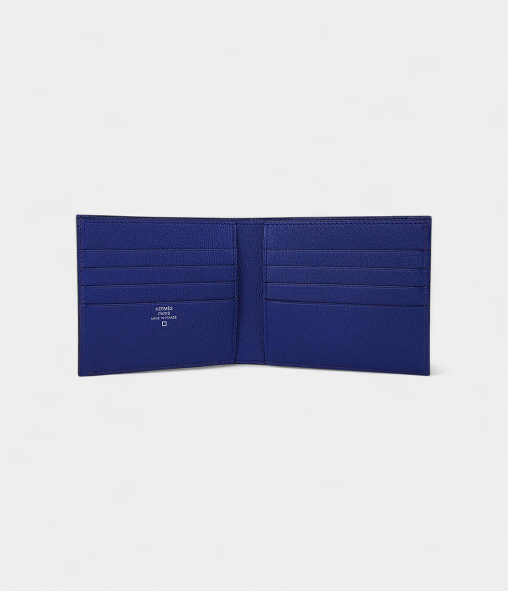 HMMC² Copernic Compact Wallet in Blue Sapphire Matte Alligator
