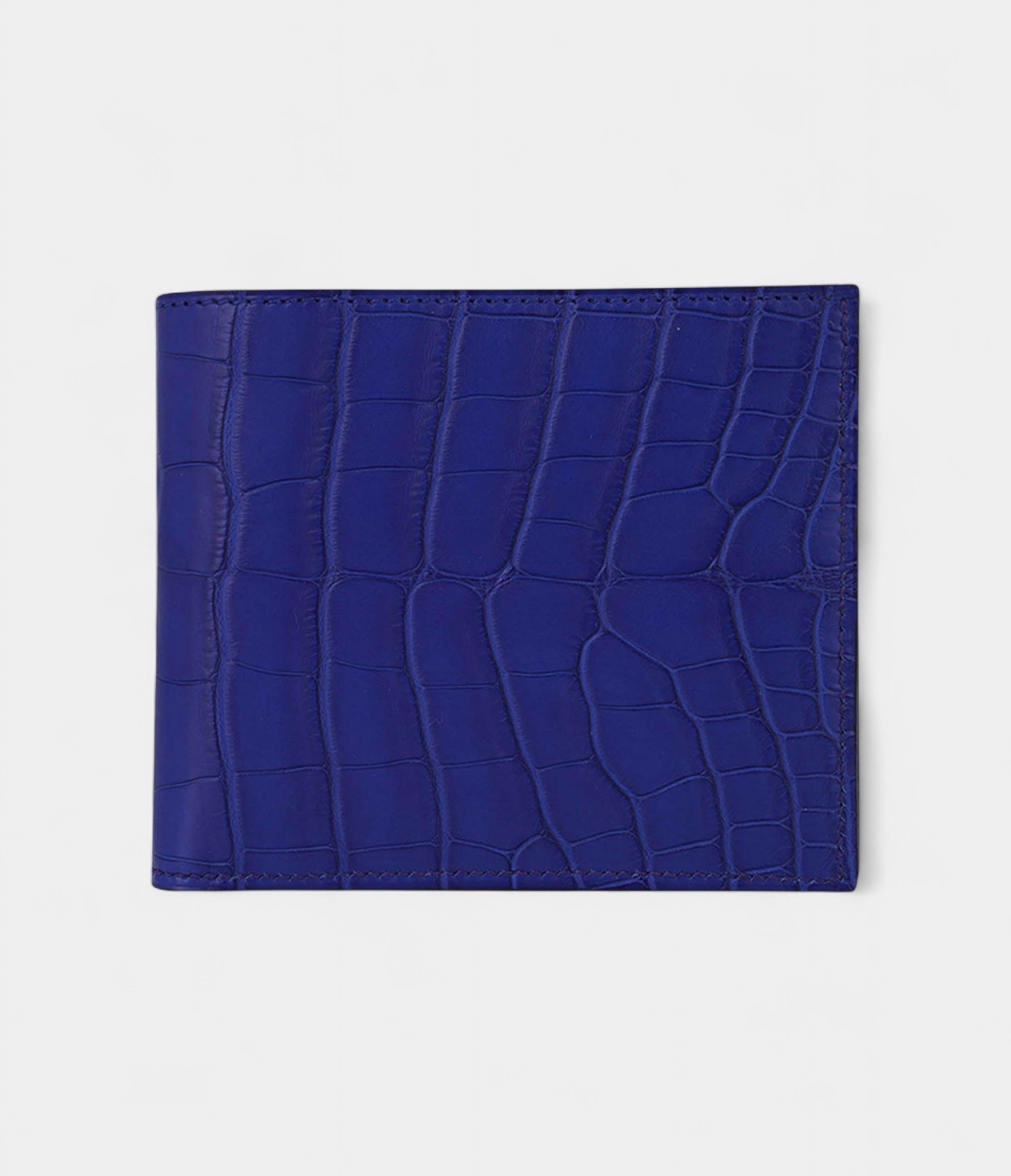 HMMC² Copernic Compact Wallet in Blue Sapphire Matte Alligator