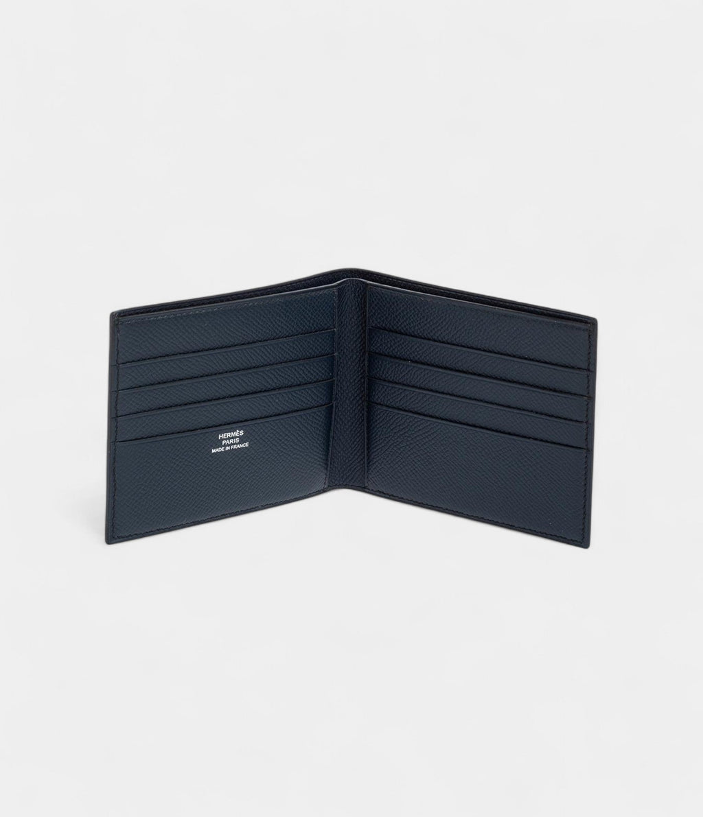 HMMC² Copernic Compact Wallet in Epsom Leather Midnight Blue