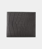 HMMC² Copernic Compact Wallet in Graphite Matte Alligator