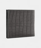 HMMC² Copernic Compact Wallet in Graphite Matte Alligator