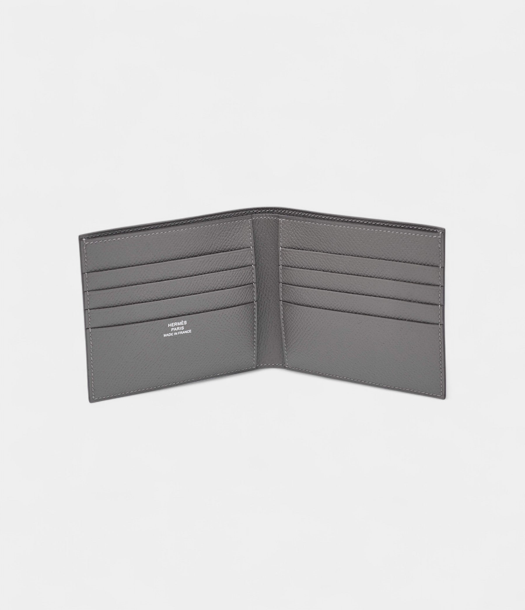 HMMC² Copernic Compact Wallet in Gris Epsom Leather