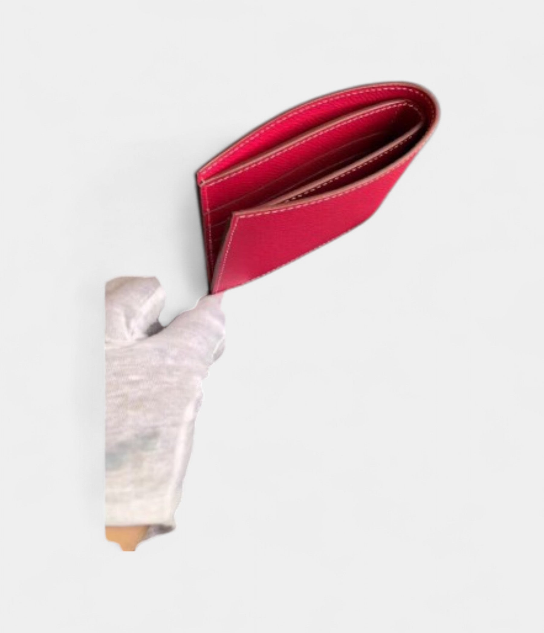 HMMC² Copernic Compact Wallet in Rose Red Epsom Leather