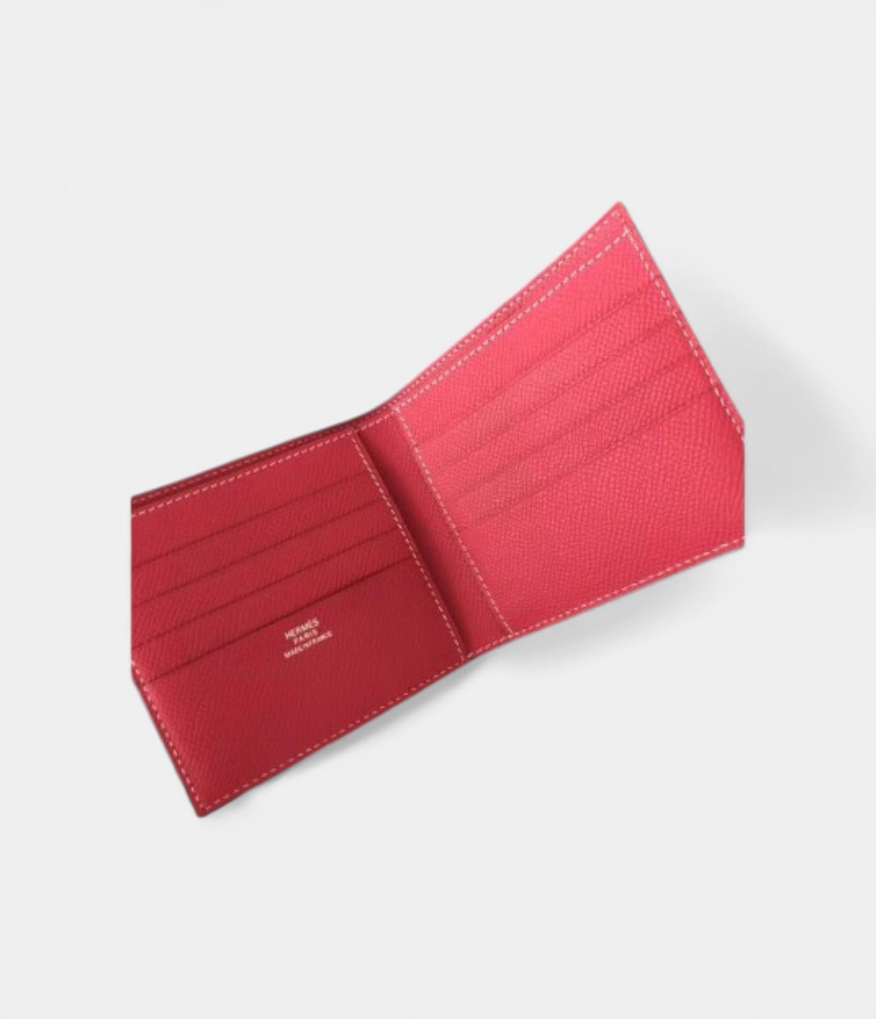 HMMC² Copernic Compact Wallet in Rose Red Epsom Leather