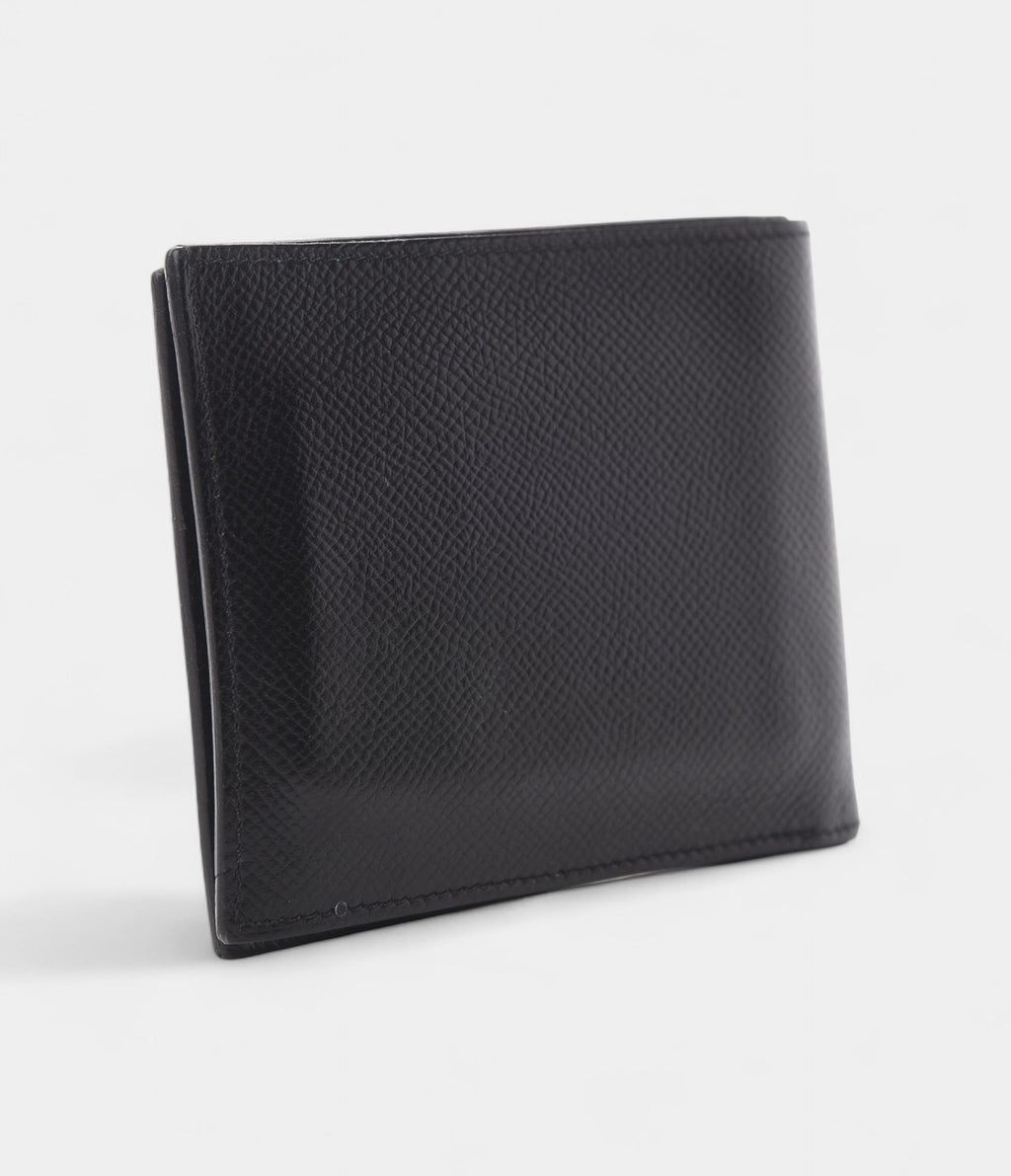 HMMC² Copernic Compact Wallet in Smooth Calfskin Leather in Black