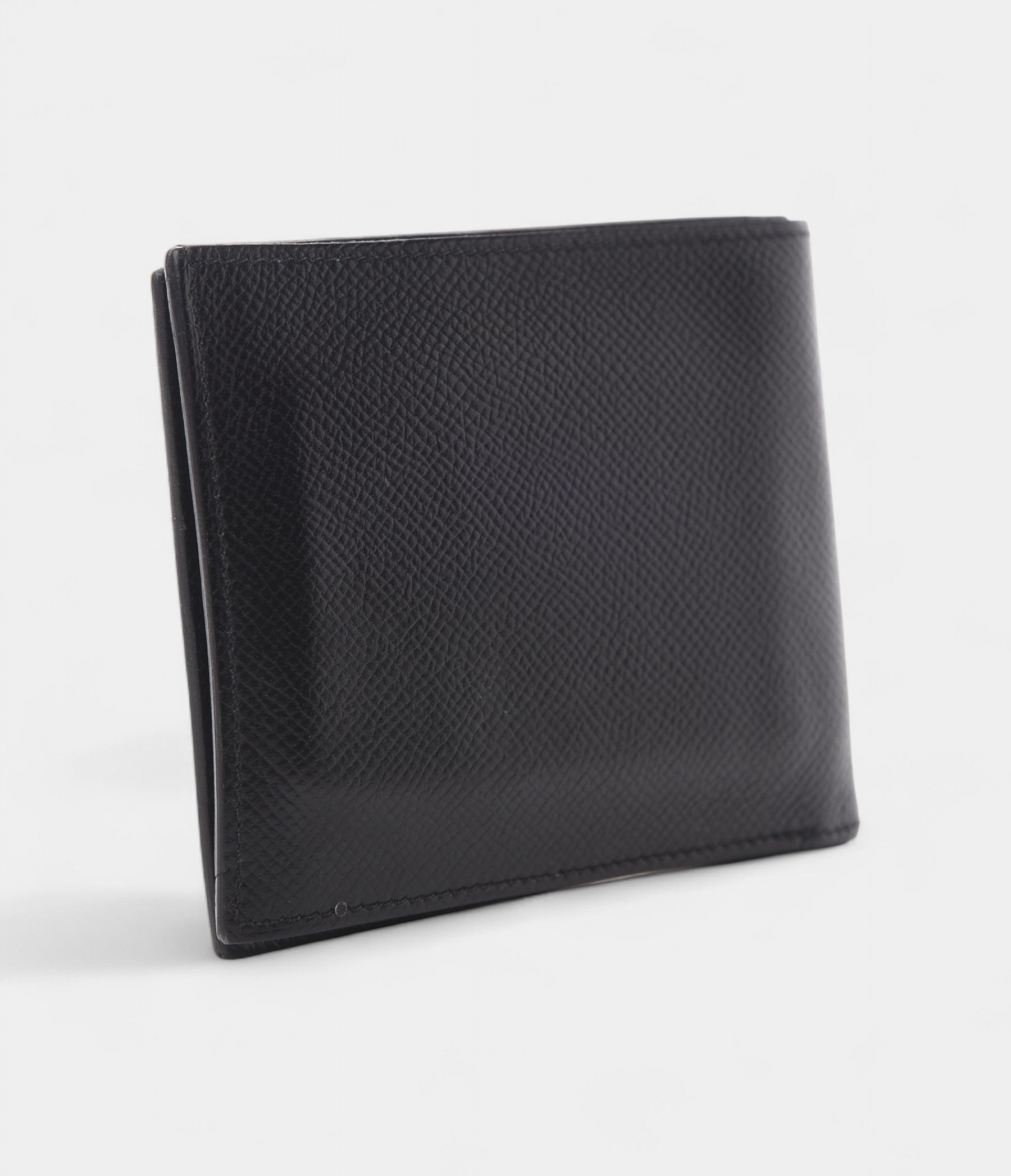 HMMC² Copernic Compact Wallet in Smooth Calfskin Leather in Black