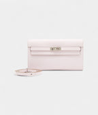HMMauve Pale Evercolor Kelly To Go Wallet Palladium Hardware