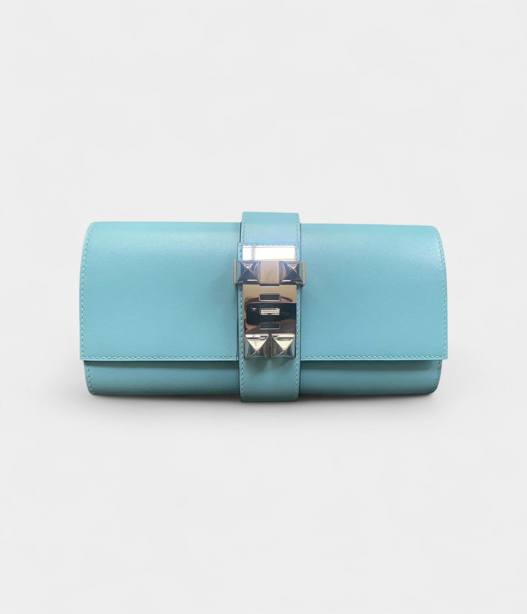 HMMédor Blue Leather Clutch Bag