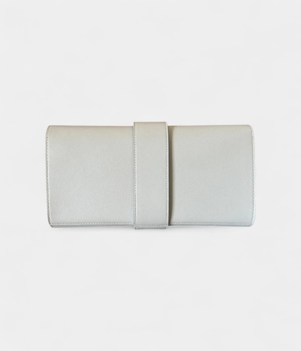 HMMédor Grey Leather Clutch Bag