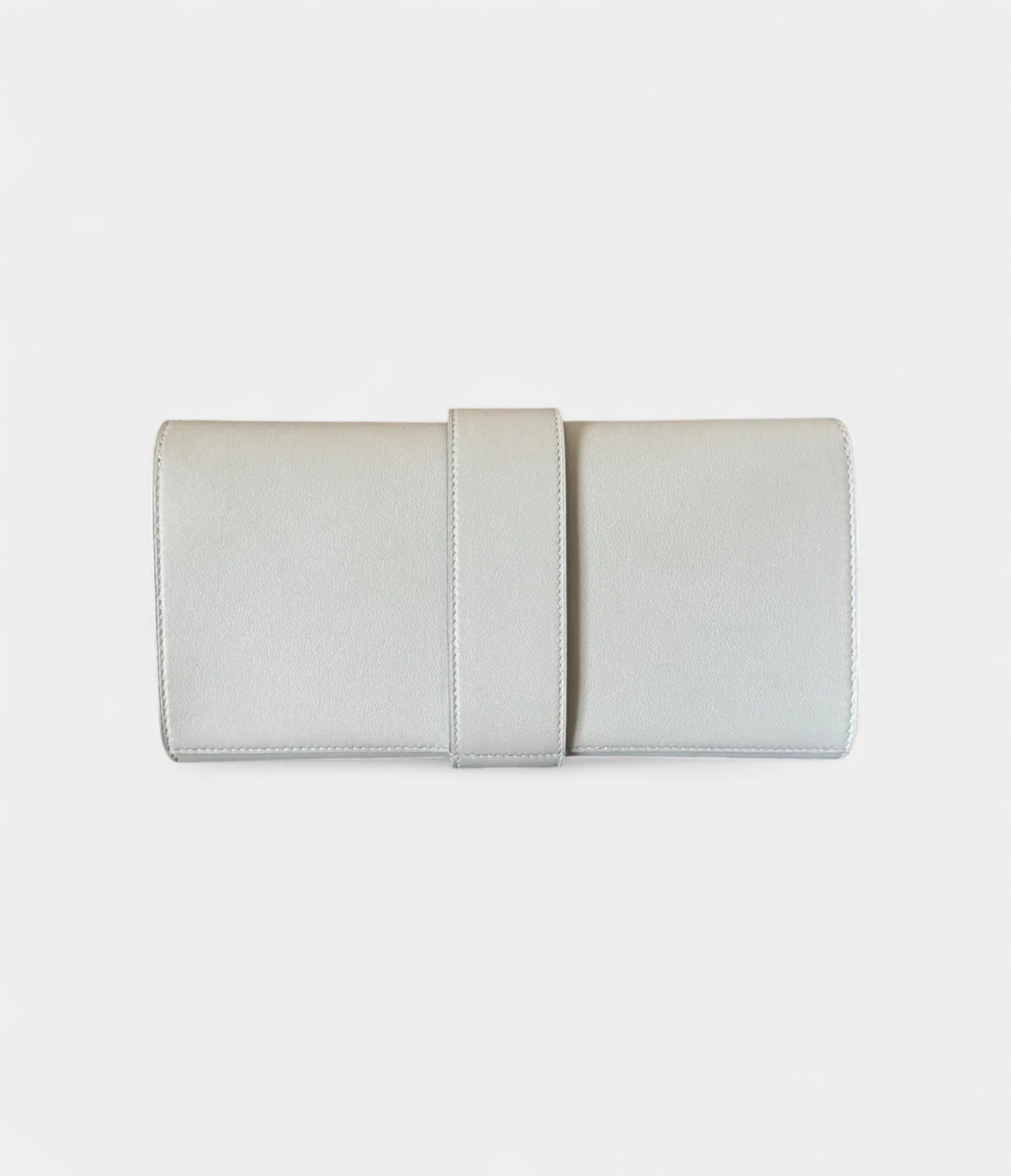 HMMédor Grey Leather Clutch Bag