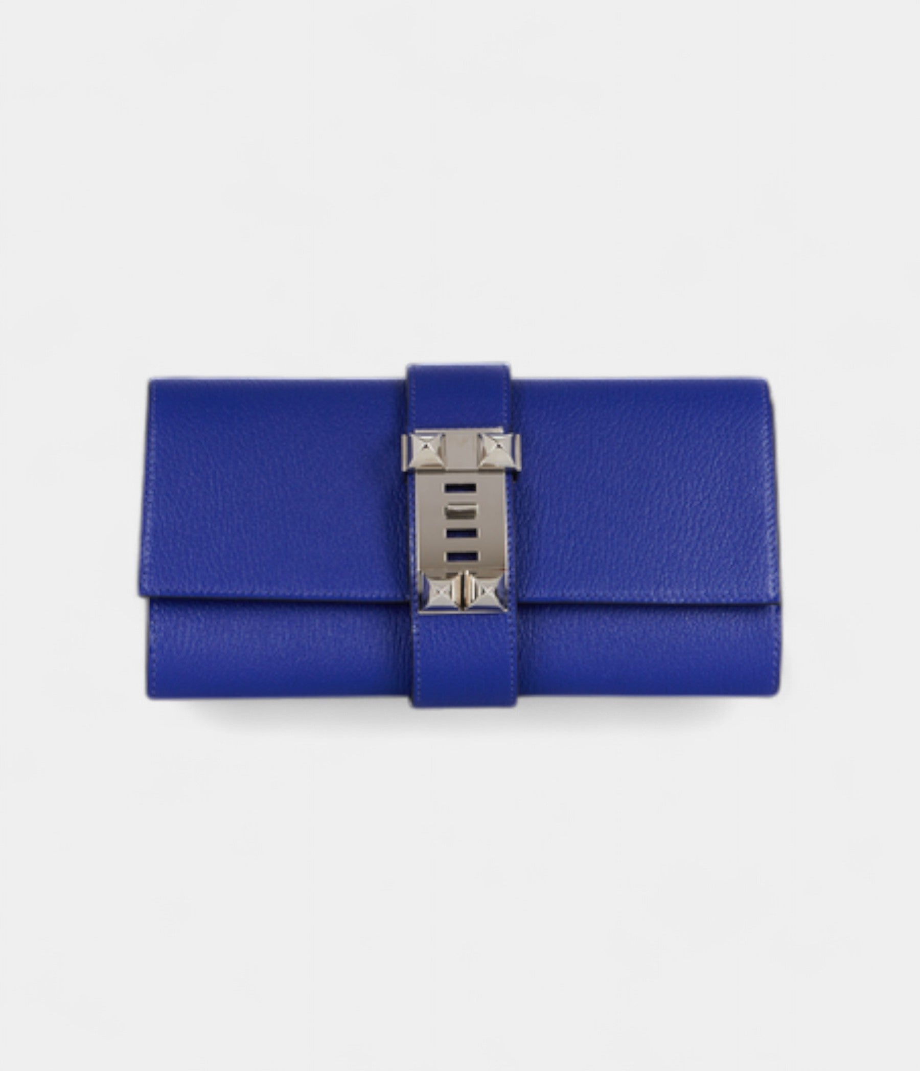 HMMédor Leather Blue Clutch Bag