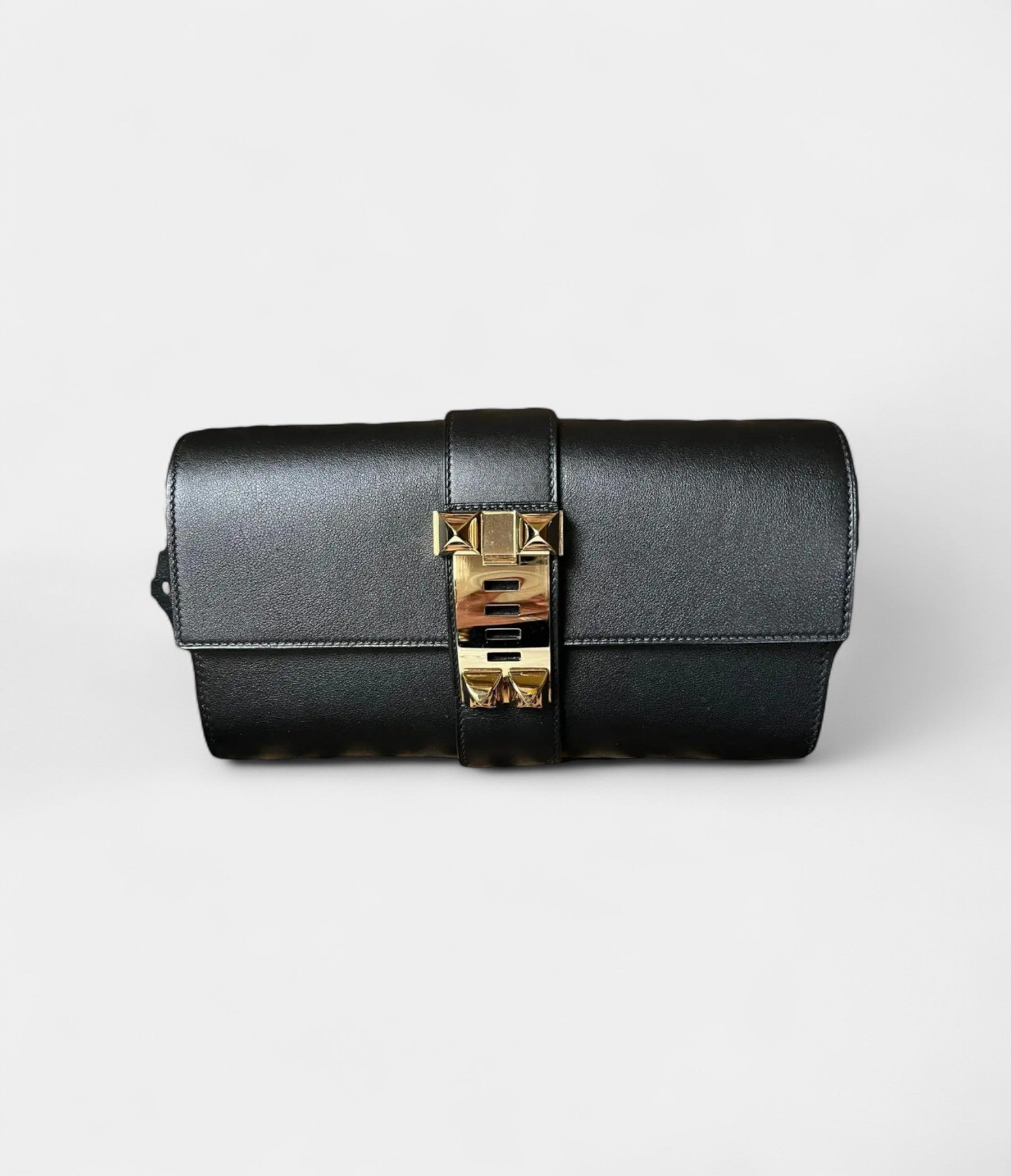 HMMédor Leather Clutch Black Bag