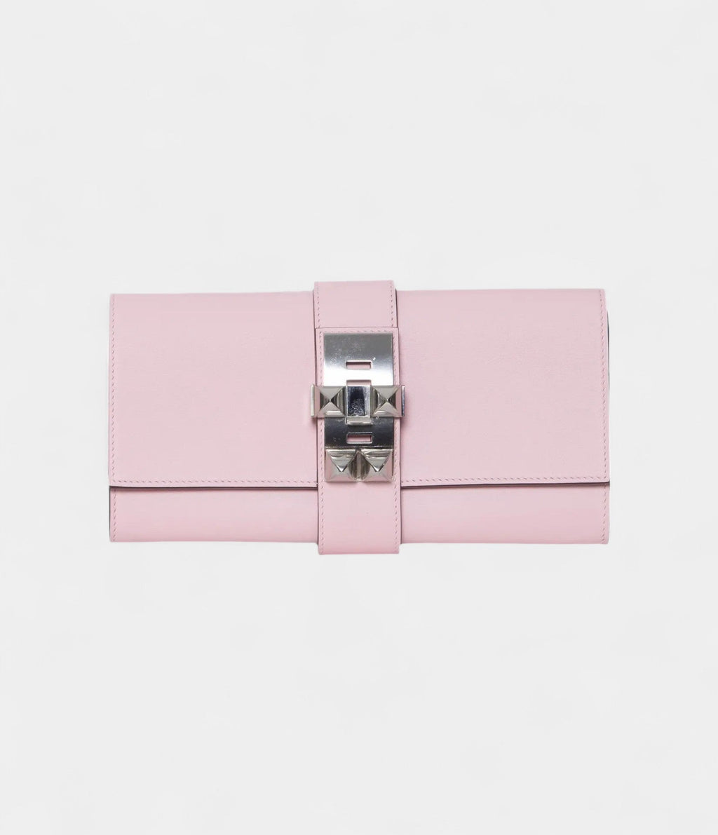 HMMédor Leather Pink Clutch Bag
