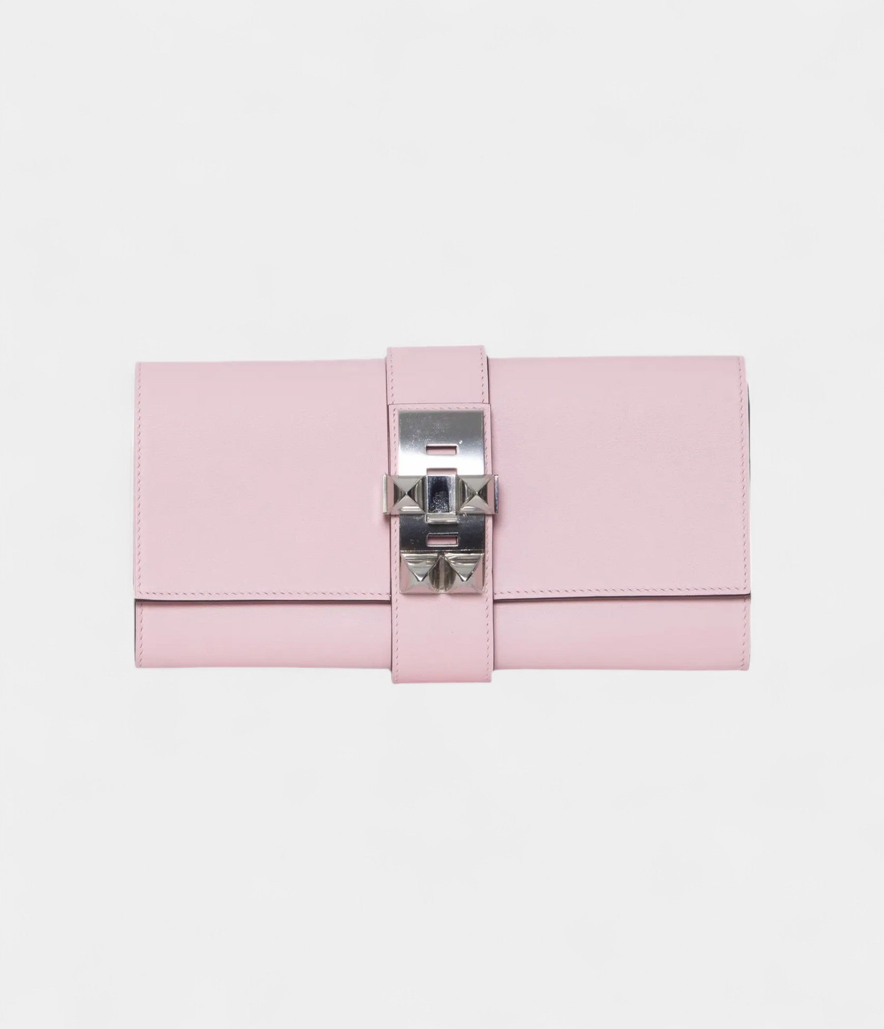 HMMédor Leather Pink Clutch Bag