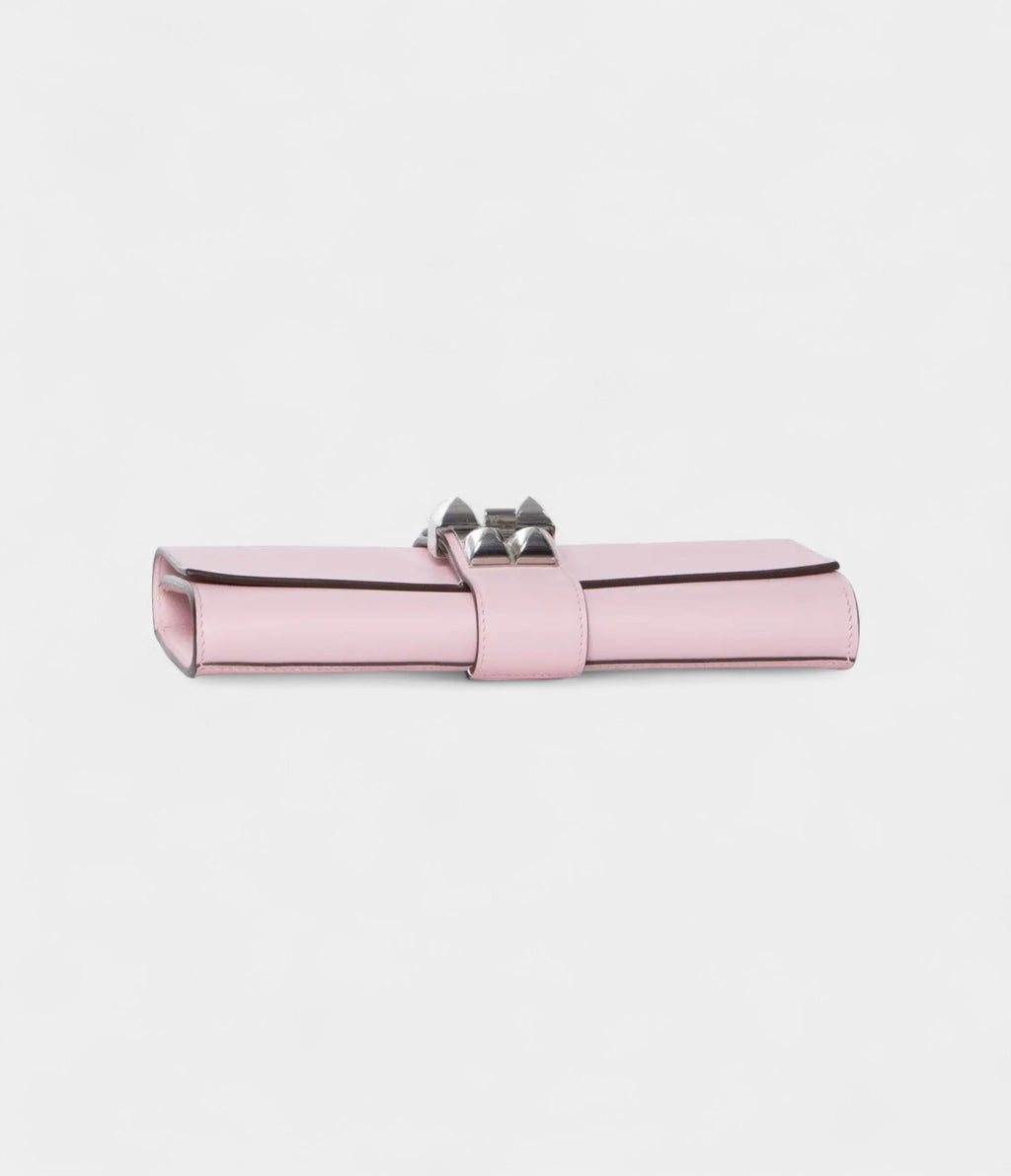 HMMédor Leather Pink Clutch Bag