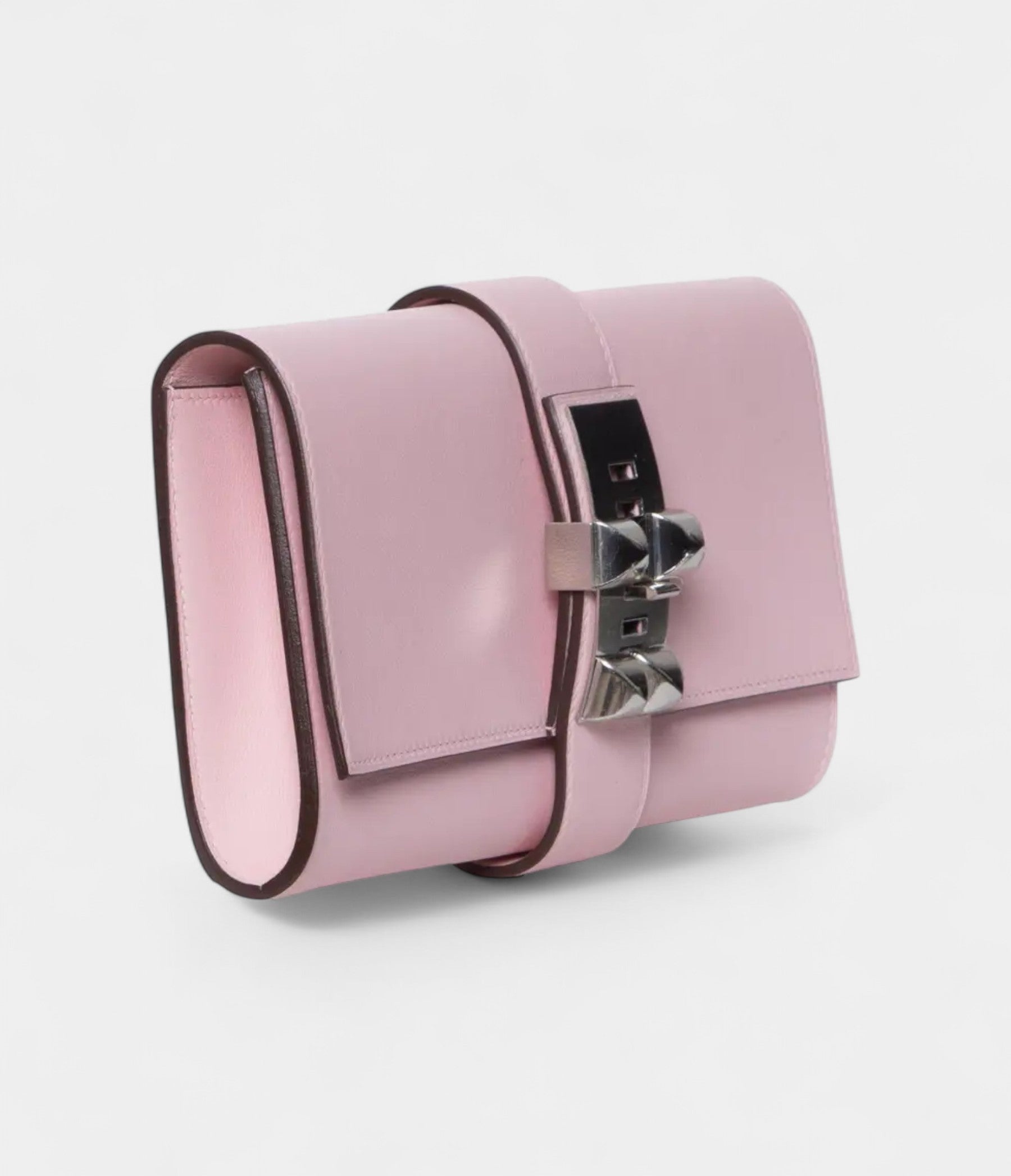 HMMédor Leather Pink Clutch Bag