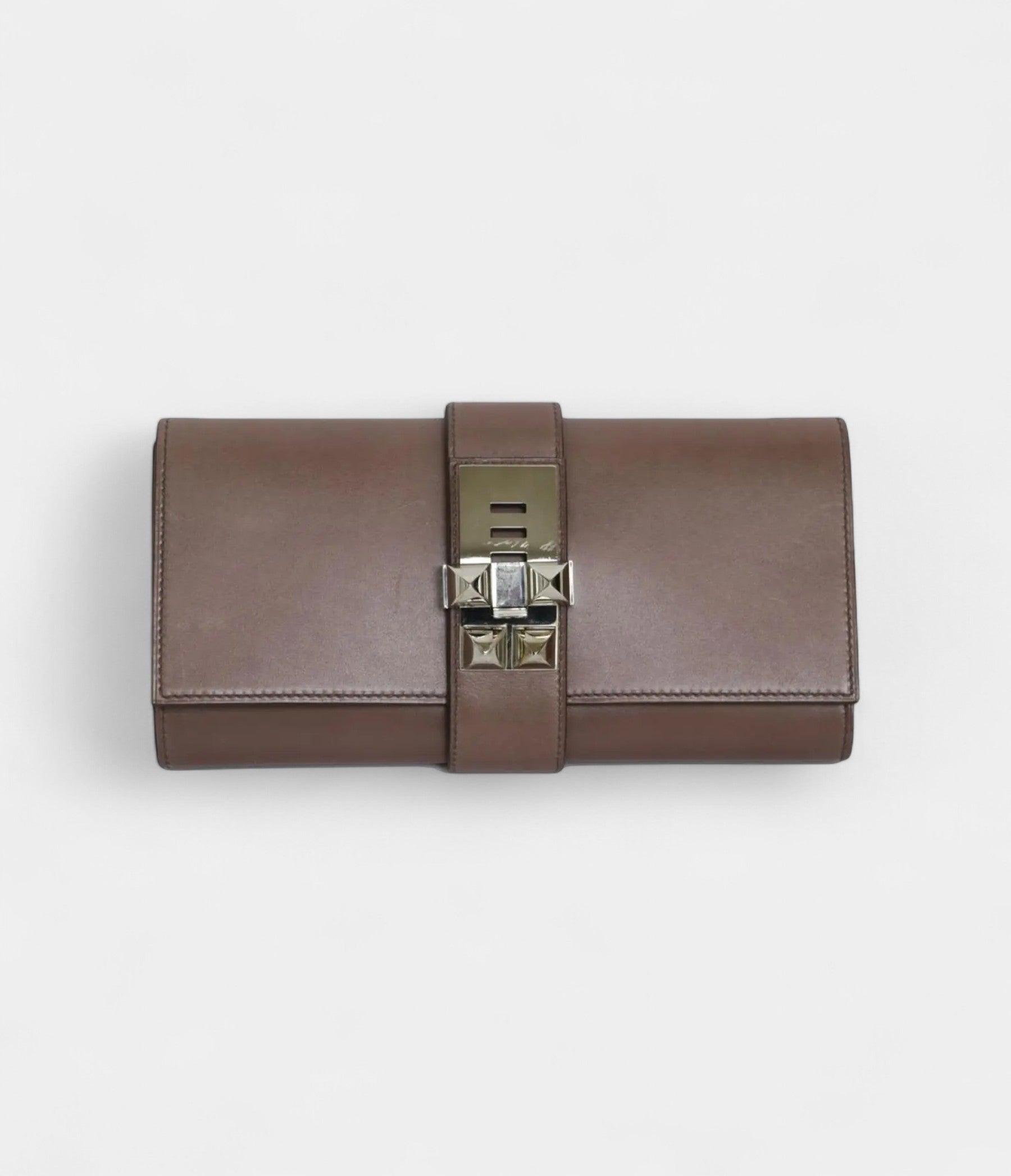 HMMédor Leather Purple Clutch Bag