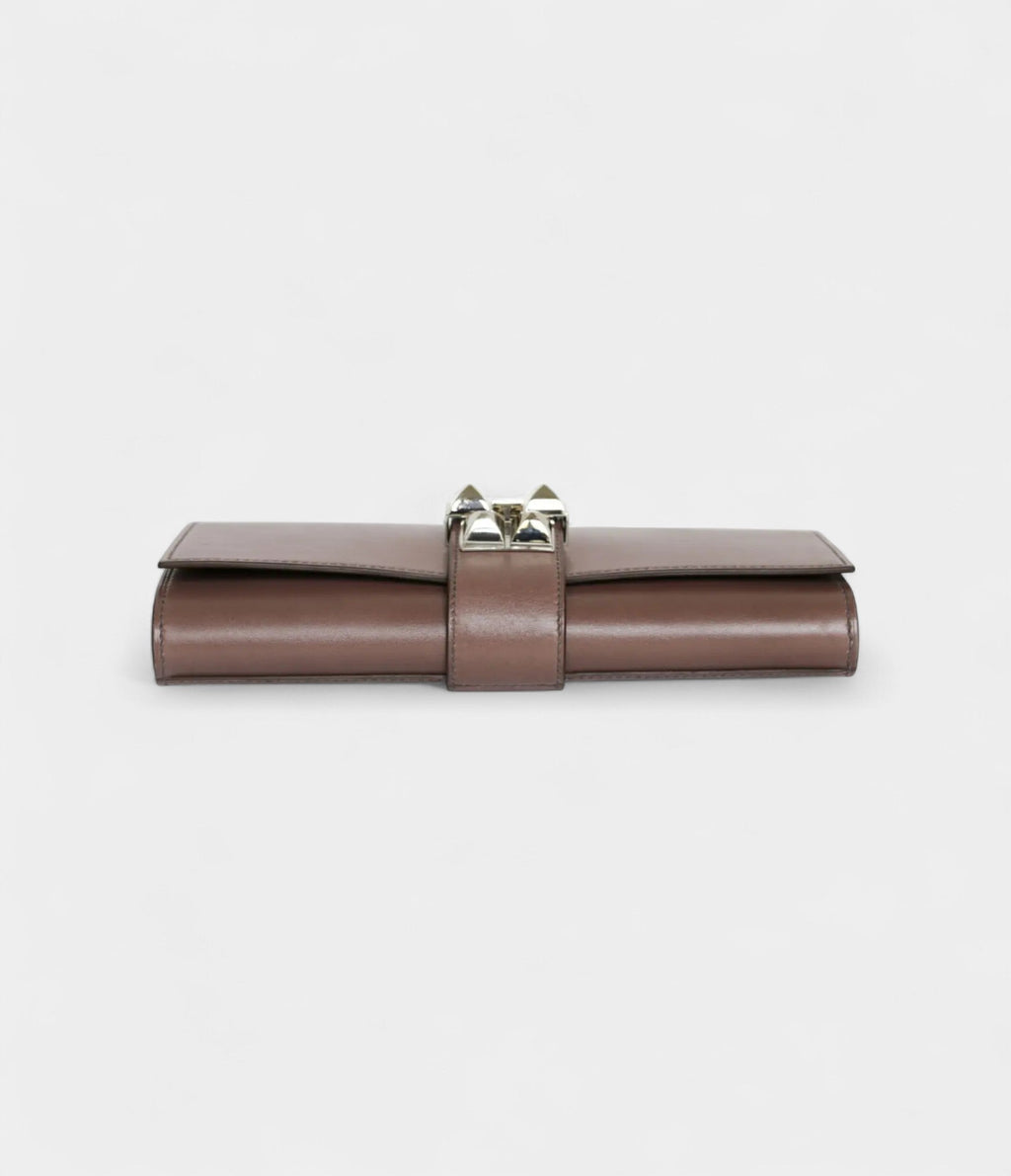 HMMédor Leather Purple Clutch Bag