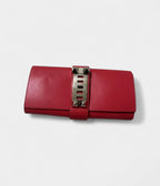 HMMédor Red Leather Clutch Bag