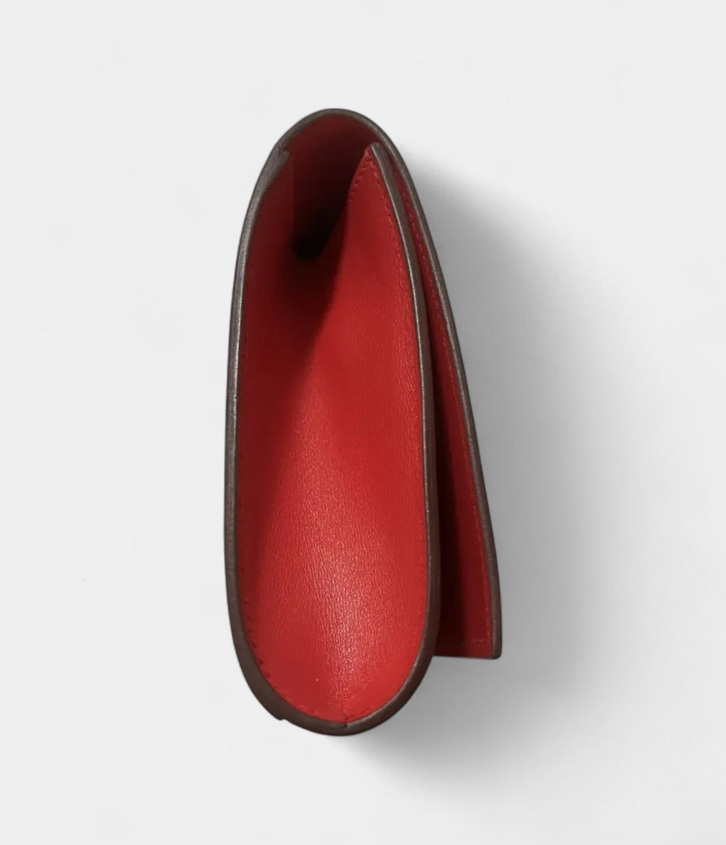 HMMédor Red Leather Clutch Bag