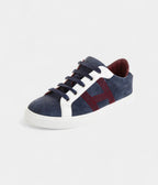 HMMen's Leather Printed Sneakers Artistry Timeless Elegance