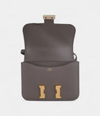 Hermes Mini Constance 18 Bag Etain Epsom Leather with Gold Hardware