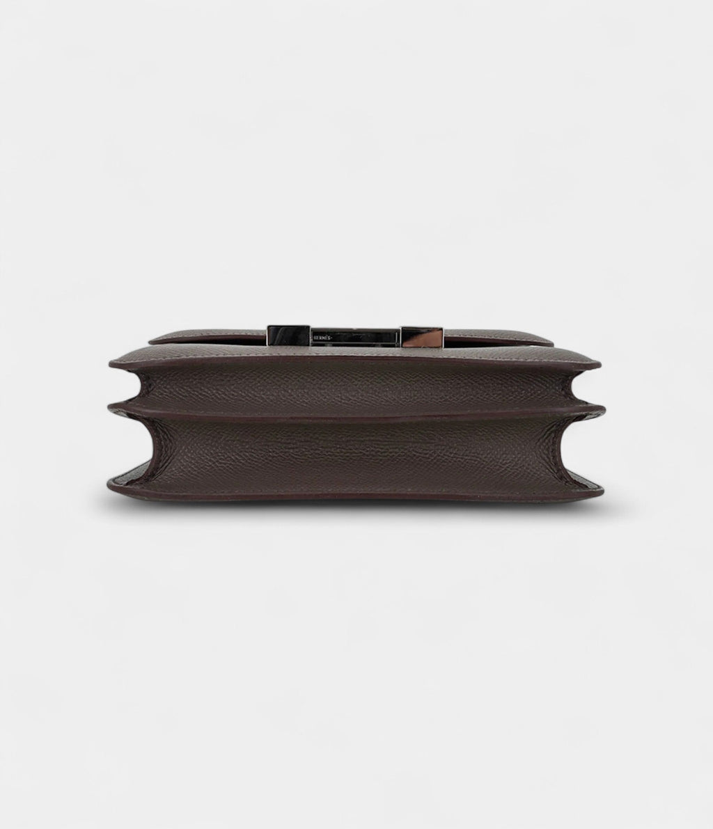 Hermes Mini Constance 18 Bag Etain Epsom Leather with Palladium Hardware