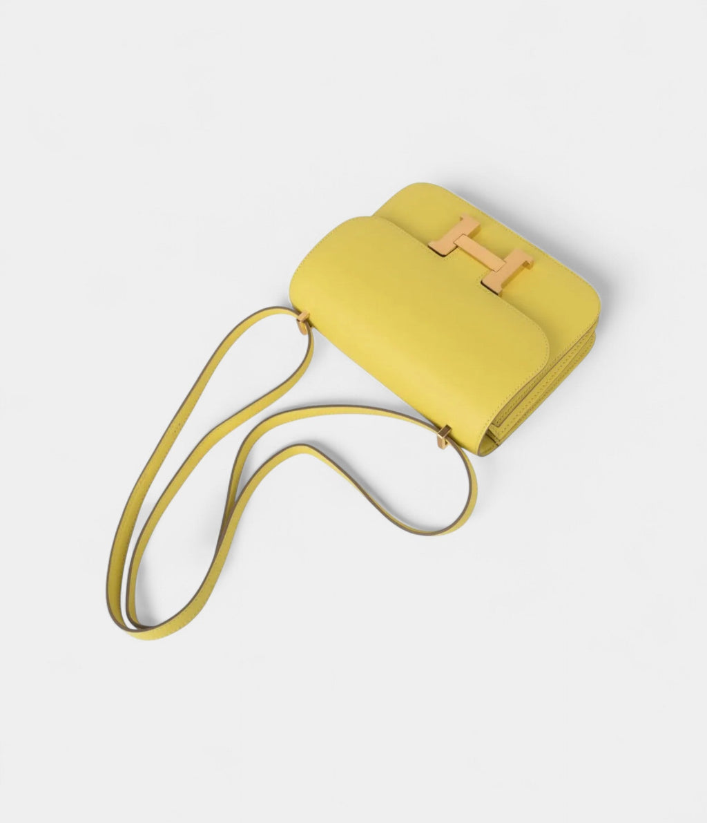 Hermes Mini Constance 18 Bag Lime Swift with Gold Hardware