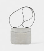 Hermes Mini Constance Bag 18 Gris Perle Matte Alligator with Palladium Hardware