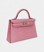 HMMini Kelly II Bubblegum Matte Alligator Palladium Hardware