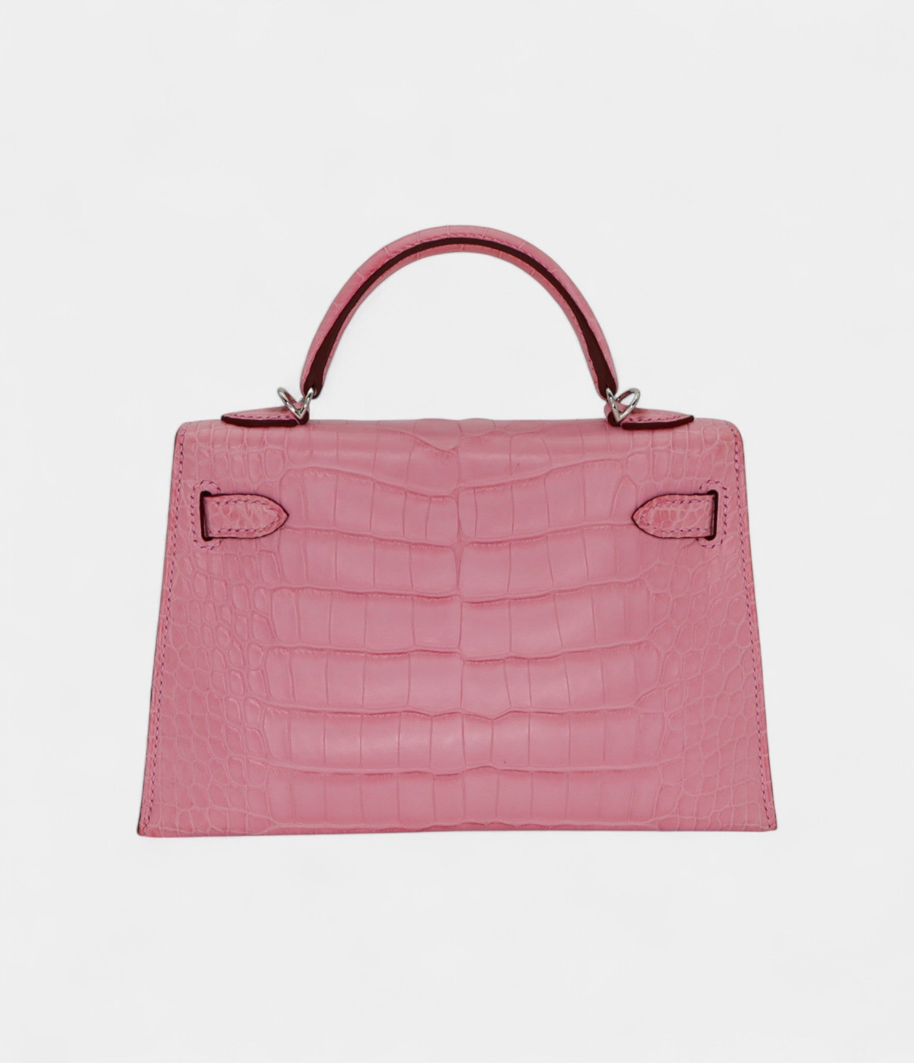 HMMini Kelly II Bubblegum Matte Alligator Palladium Hardware