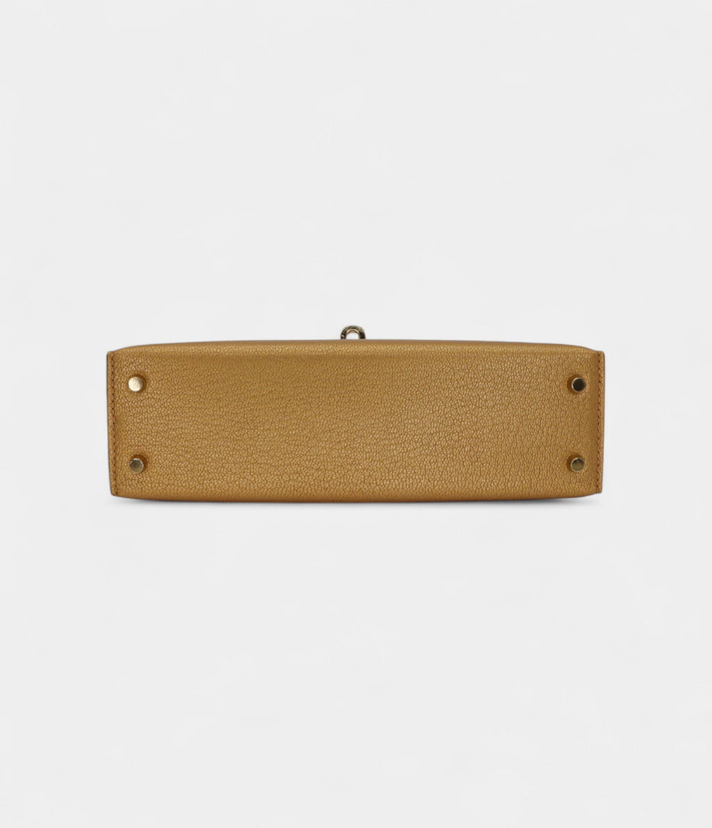 HMMini Kelly II Doré Metallic Chèvre Chamkilight Permabrass Hardware