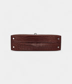 HMMini Kelly II Havane Matte Alligator Palladium Hardware