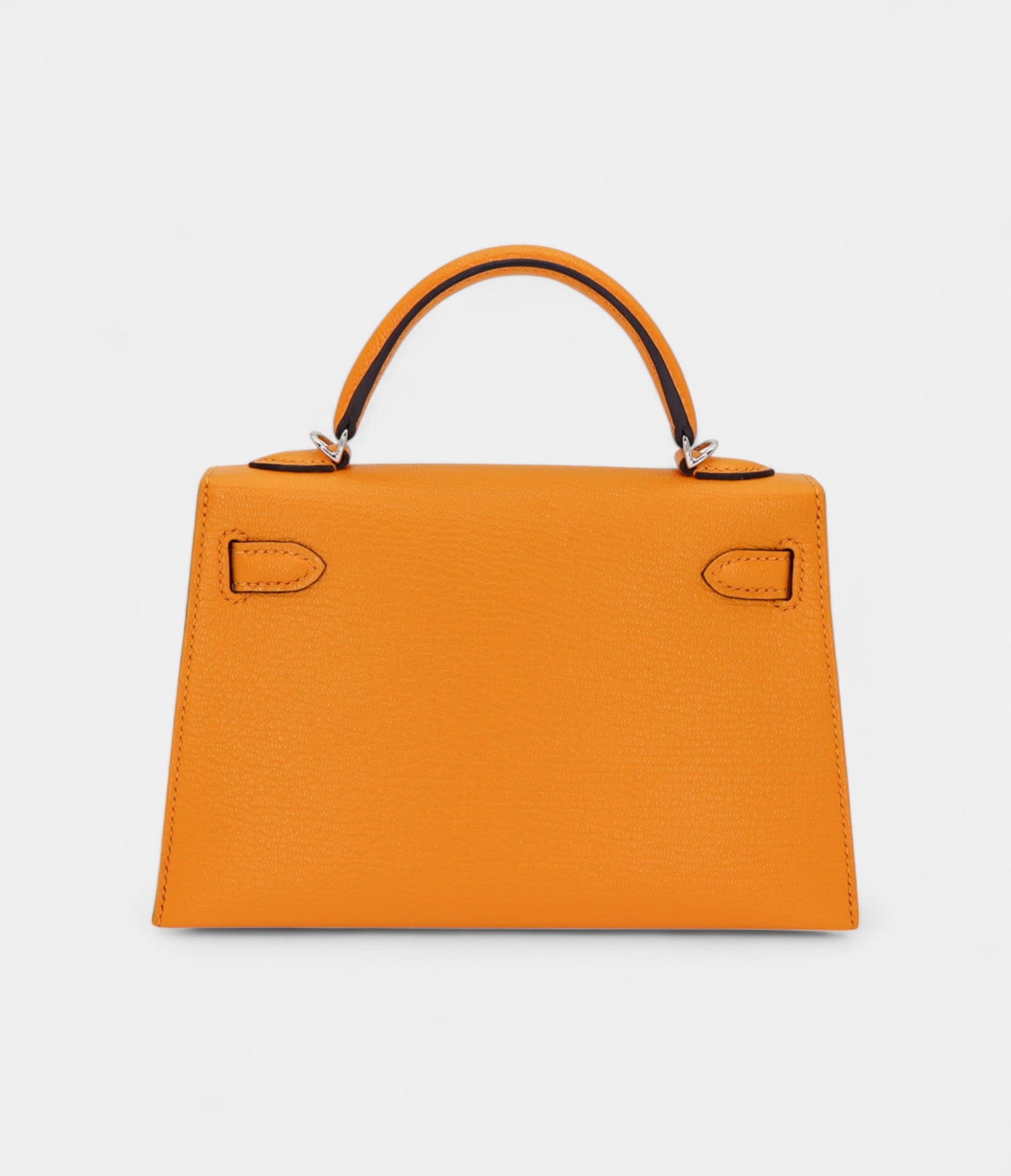 HMMini Kelly II Sellier Moutarde Chèvre Palladium Hardware