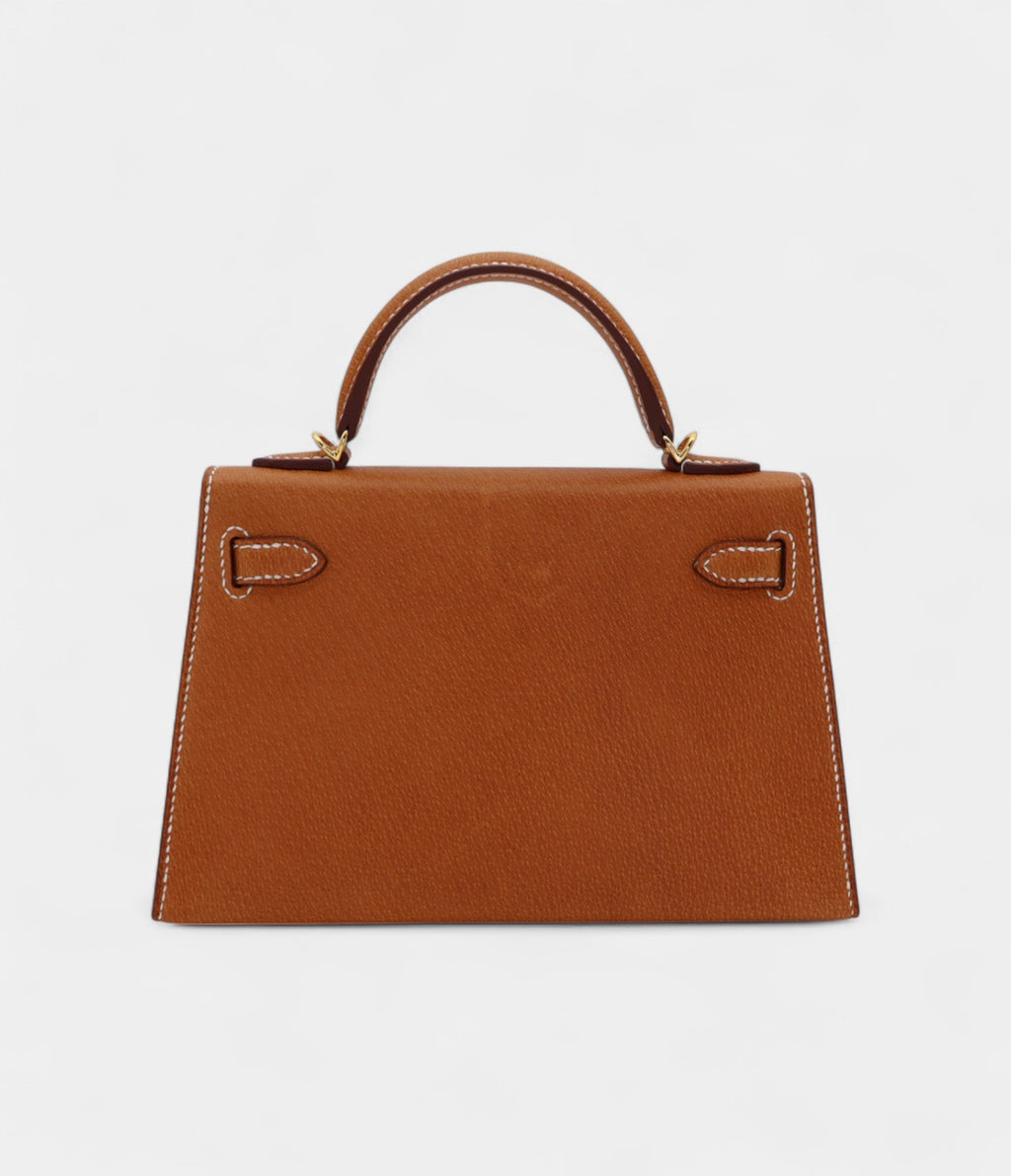 HMMini Kelly II Sellier Toffee Porc Leather Gold Hardware
