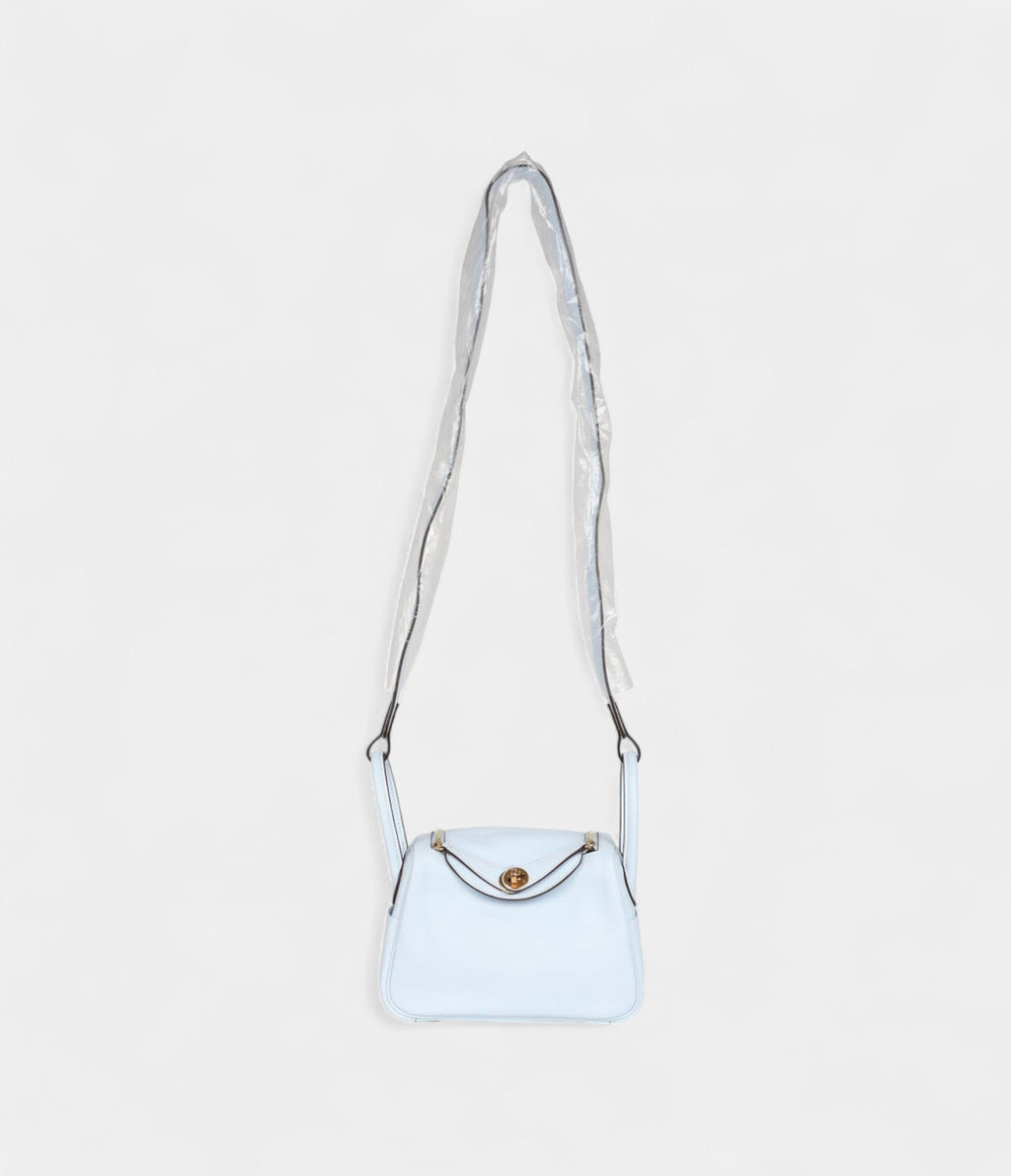 HMMini Lindy Bleu Brume Swift Gold Hardware