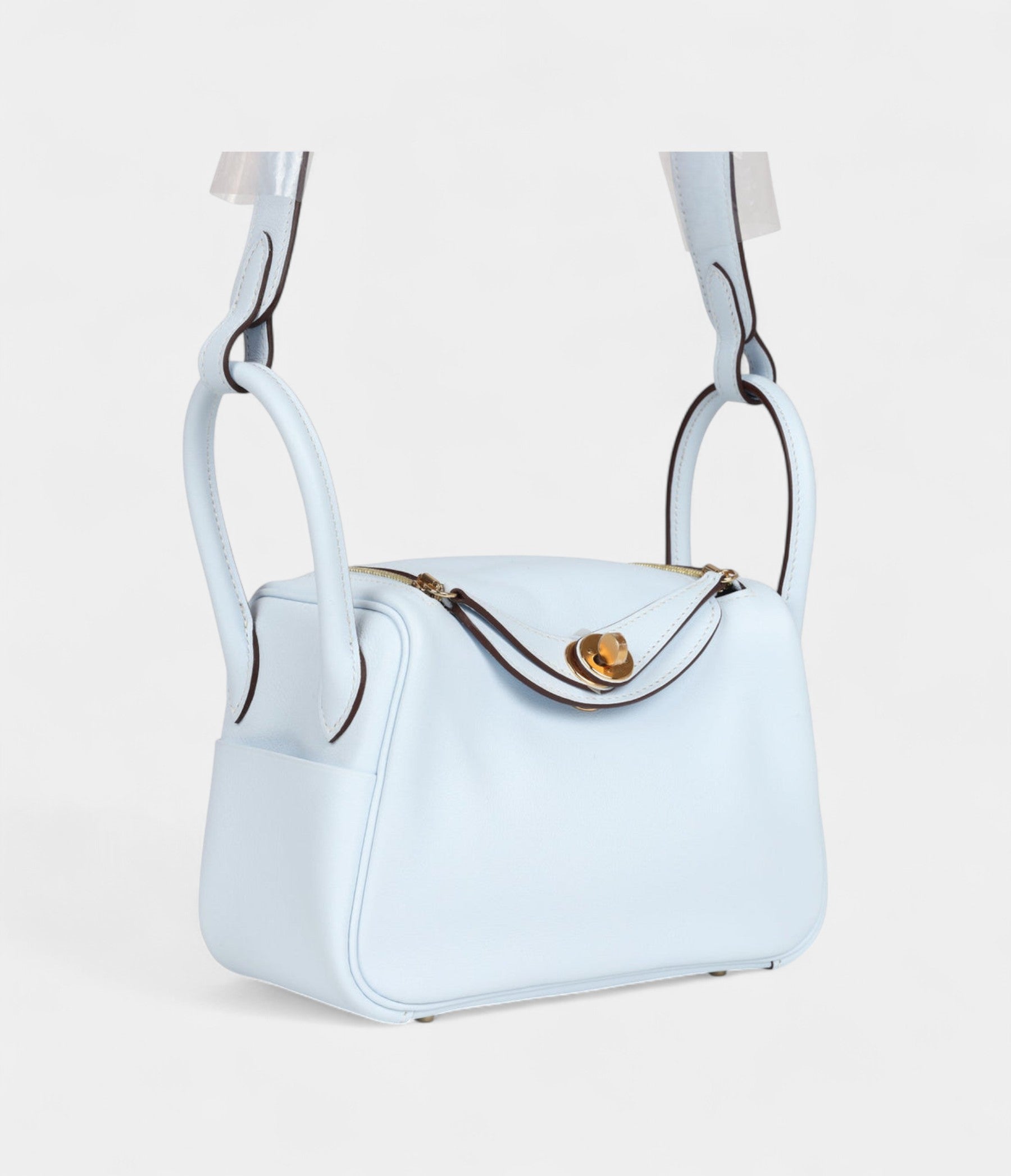HMMini Lindy Bleu Brume Swift Gold Hardware